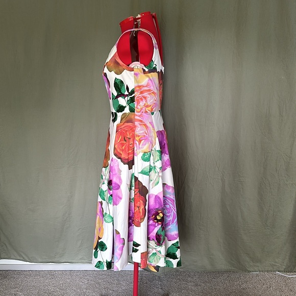 Calvin Klein Floral Midi Teacup Dress - Picture 4 of 9